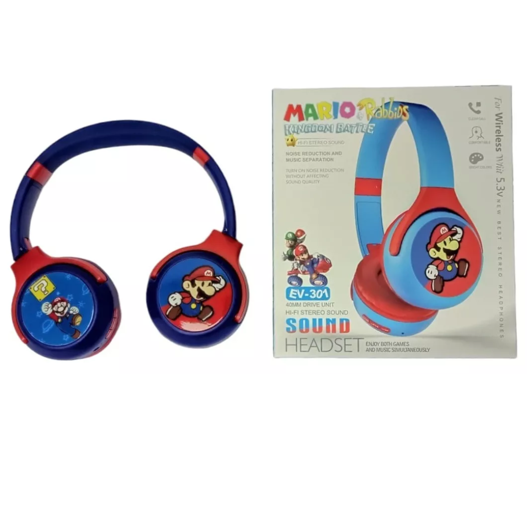 Miniatura 3 de Audifonos Diadema Mario Bros Bluetooth M